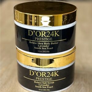 D'OR24K Prestige Lavender Shea Body Butter & Salt Scrub